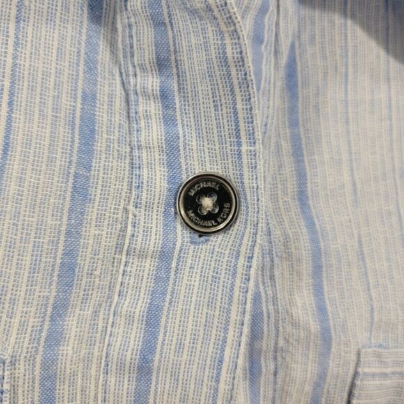 Michael Kors striped tie-waist shirt M - Picture 3 of 3